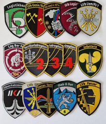 Bild von Armee 21 Badge Sammlung ohne Klett,  Sammlung mit 15 Stück